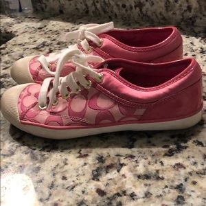 Pink Coach Tennis Shoes